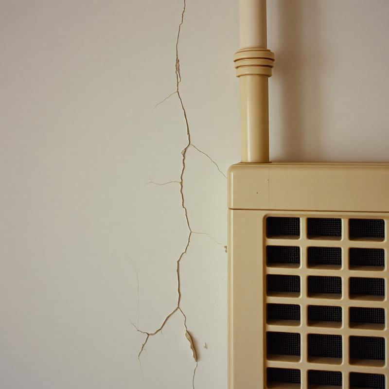 Peeling paint on a humid Singapore bathroom ceiling corner